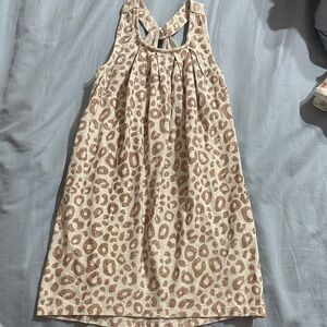 GAP Kids Tan and Cream Leopard Print Dress